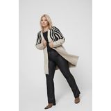 Only Carmakoma Carjade Zebra Cardigan Knt Noos Dames Vest - Whitecap Gray Pirate Black