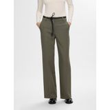 SELECTED - SLFRita - Pantalon - Olijfgroen - Wide Leg - Mid Waist