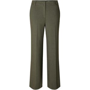SELECTED - SLFRita - Pantalon - Olijfgroen - Wide Leg - Mid Waist