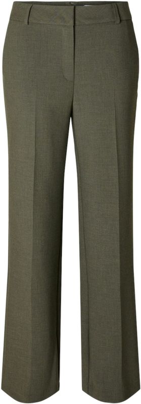 SELECTED - SLFRita - Pantalon - Olijfgroen - Wide Leg - Mid Waist