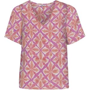 Only T-shirt Onlalma Life Vis V-neck Top Aop 15273136 Sachet Pink/559 Marley Dames Maat - S