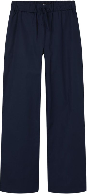 Lmtd - Nlffouise Poplin Rechte Damesbroek - Marineblauw - 1 Stuk
