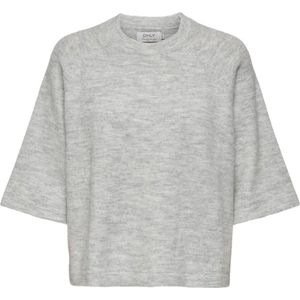 Only - Onlsimoni Pullover - Lichtgrijs - 74% Acryl 24% Polyester 2% Elastaan