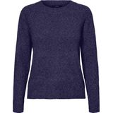 Gebreide Pullover - O-hals - Lange Mouwen - Geribde Manchetten - Regular Fit