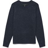 Gebreide Pullover - O-hals - Lange Mouwen - Geribde Manchetten - Regular Fit