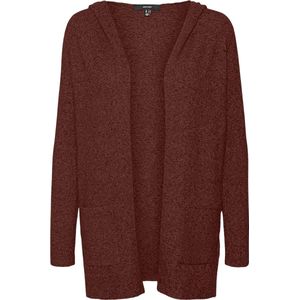 VERO MODA - Gebreid Vest - Steenrood - Polyester