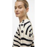 Vero Moda Vmsaba Ls o-Neck Button Pullover Ga Noos Dames Trui