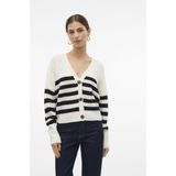 Vmlea - Gebreid Vest - V-Hals - Lange Mouwen - Ballonmouwen - Knoopsluiting