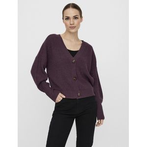 Vero Moda - Vmlea LS V-Neck Cuff Cardigan - Bordeaux - Damesvest