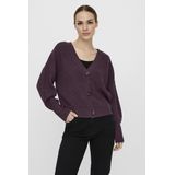 Vero Moda - Vmlea LS V-Neck Cuff Cardigan - Bordeaux - Damesvest