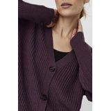 Vero Moda - Vmlea LS V-Neck Cuff Cardigan - Bordeaux - Damesvest