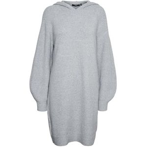 VERO MODA Dames Vmdoffy Hoodie Ls Short Dress Ga Noos mini-jurk, lichtgrijs gem., XS