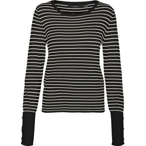 Pullover - Gebreid - O-hals - Lange Mouwen - Knoop Detail - Regular Fit