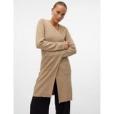Vero Moda - Gebreid Vest - Zand - 50% Viscose 28% Polyester 22% Nylon
