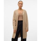 Vero Moda - Gebreid Vest - Zand - 50% Viscose 28% Polyester 22% Nylon