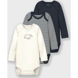 NAME IT NBNBODY 3P LS Y/D CORE 2 NOOS Body - Multicolor - Ribtricot