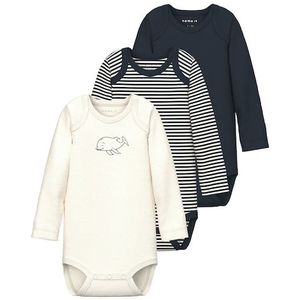 NAME IT - NBNBODY 3P LS Y/D CORE 2 NOOS - Unisex Body - Verfrissende Kleuren - Ribtricot