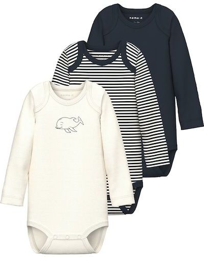 NAME IT NBNBODY 3P LS Y/D CORE 2 NOOS Body - Multicolor - Ribtricot