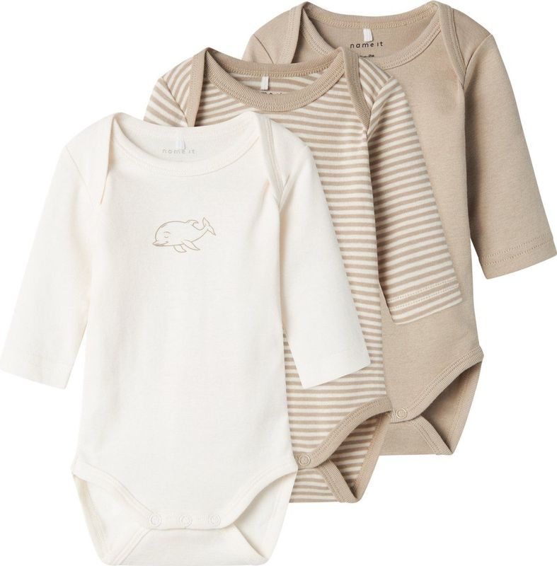 Name It - Romper L/æ - 3-pack - Puur Kasjmier - NbnBody