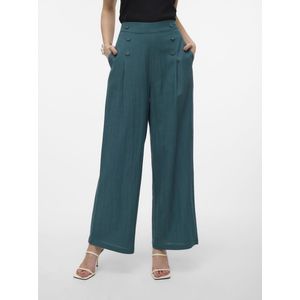 Broek - Wijde Pijpen - Geplooid Detail - High Waist - Loose Fit