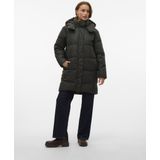 VERO MODA - VMGRETAKYLIE COATED COAT NOOS - Gewatteerde Jas - Zwart - Gerecycled Polyester Vulling