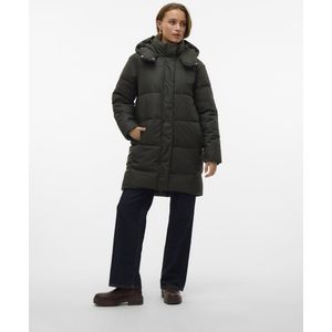 VERO MODA - VMGRETAKYLIE COATED COAT NOOS - Gewatteerde Jas - Zwart - Gerecycled Polyester Vulling