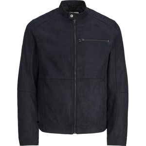 Jack & Jones - Dylan - Biker Jas - Zwart - Synthetisch - Waterafstotend