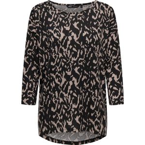 BEIGE GRAPHIC EIGHT - Top - Black - Zonder Sluiting - Ronde Hals - 3/4-Mouwen