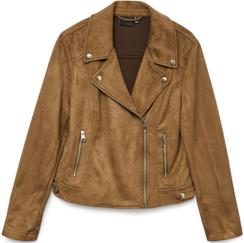 Vero Moda - VMJOSE - Leren Jas - Bruin - Dames