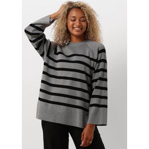 Object Objester Ls Knit Top Truien & vesten Dames - Sweater - Hoodie - Vest- Grijs