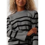 Object Objester Ls Knit Top Truien & vesten Dames - Sweater - Hoodie - Vest- Grijs