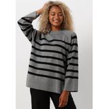 Object Objester Ls Knit Top Truien & vesten Dames - Sweater - Hoodie - Vest- Grijs