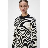 Object - Ray Lang Mouw - Gebreide Jurk - Nauwsluitende Col - Lange Mouwen