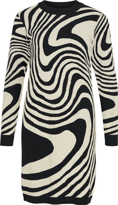 Object - Ray Lang Mouw - Gebreide Jurk - Nauwsluitende Col - Lange Mouwen