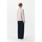 Pullover - Gebreid - Ronde Hals - Lange Mouwen - Losse Pasvorm - Donkerblauw