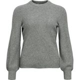 Object Objditte Re Knit Pullover Truien & vesten Dames - Sweater - Hoodie - Vest- Grijs
