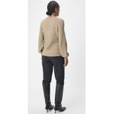 Object Trui Objditte Re Knit Pullover Noos 23044621 Desert Taupe/melange Dames