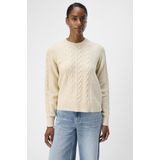 Object Objdoris Re Ls Knit Pullover Truien & vesten Dames - Sweater - Hoodie - Vest- Wit
