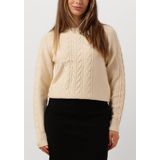 Object Objdoris Re Ls Knit Pullover Truien & vesten Dames - Sweater - Hoodie - Vest- Wit