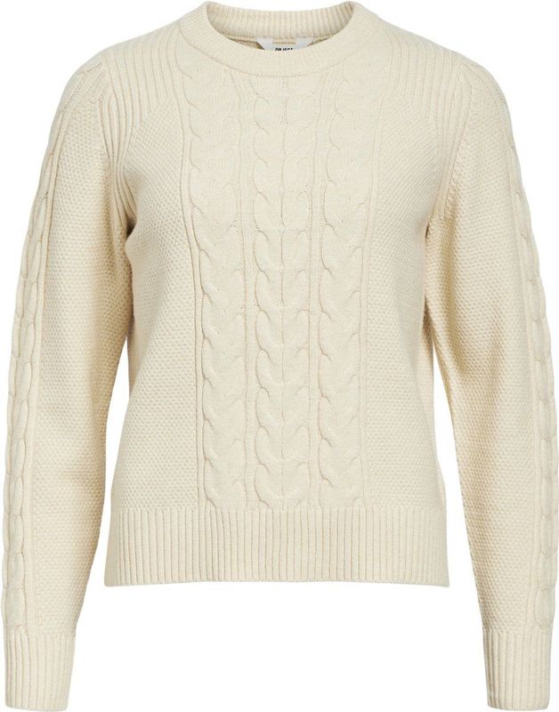 Object Objdoris Re Ls Knit Pullover Truien & vesten Dames - Sweater - Hoodie - Vest- Wit