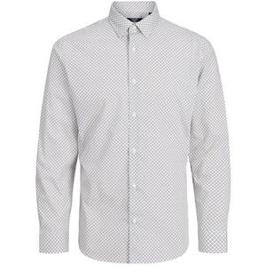 JACK & JONES Herenhemd, slimfit overhemd, wit, M