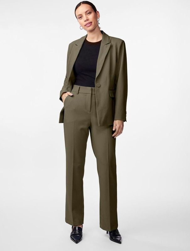 Pantalon - YASLIKKA - Effen - Gerecycled Materiaal - High Waist