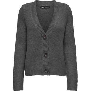 Only Vest Onlzoey Regular Cardigan Knt No 15332549 Dark Grey Melange Dames