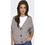 Only Vest Onlzoey Regular Cardigan Knt No 15332549 Woodsmoke/melange Dames