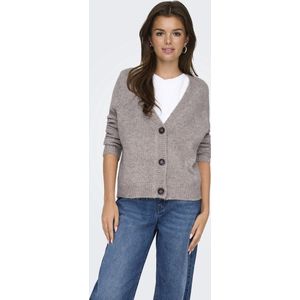 Only Vest Onlzoey Regular Cardigan Knt No 15332549 Woodsmoke/melange Dames