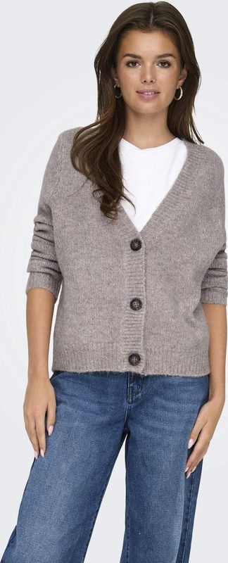 Only Vest Onlzoey Regular Cardigan Knt No 15332549 Woodsmoke/melange Dames