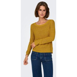 Only - Geena XO - Gebreide Trui - Lichtgrijs - Katoen