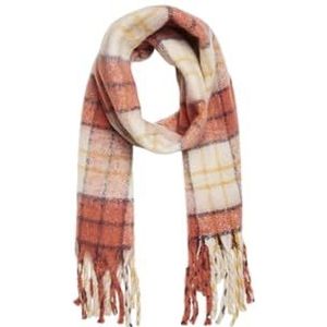 VERO MODA VMIVY League Sjaal GA NOOS Sjaal, Verbrand Sienna/Checks: Golden Spice/Oatmeal/Plum Perfect, One Size, Burnt Sienna/Checks: GOLDEN SPICE/OATMEAL/PLUM PERFECT, Eén Maat