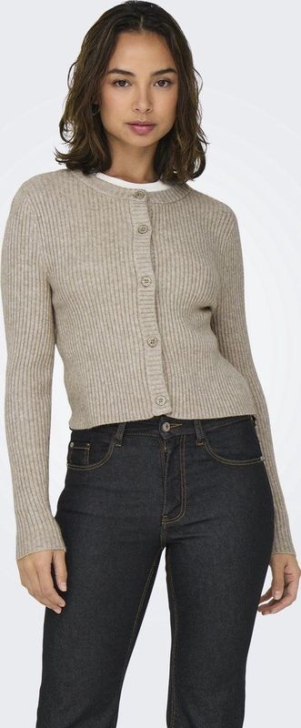 Only Vest Onlkatia Ls Button Cardigan Knt Nca 15311840 Mocha Meringue/w. Melange Dames