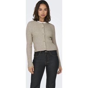 Only Vest Onlkatia Ls Button Cardigan Knt Nca 15311840 Mocha Meringue/w. Melange Dames